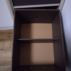 収納棚 引き出し(ダークブラウン＆ホワイト)の画像