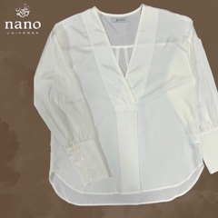 美品！nano・universe ナノユニバース　長袖ブラウス　...
