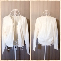 【新品未使用】axes femme二重レースカーディガンの画像