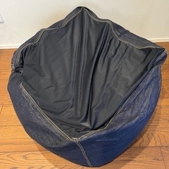 無印良品 ビーズクッション 身体にフィットするソファー(デニム)の画像