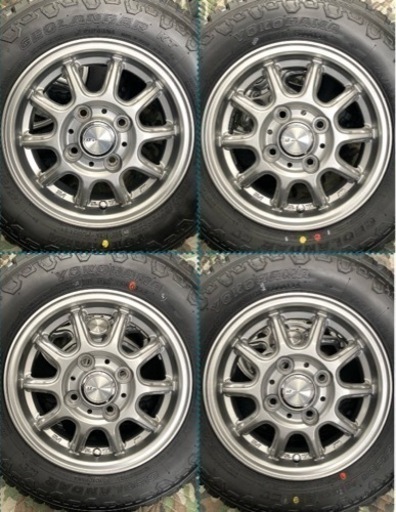「商談中」㉑軽トラ・箱バン用の新品ヨコハマのゴツゴツタイヤと中古美品ホイールとナット付き