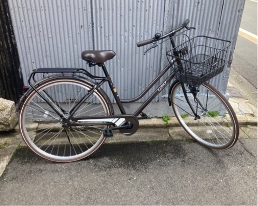 26インチシティサイクル　ブラウン