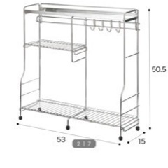 （受け渡し決定）さしあげます　コンロ横ラックの画像