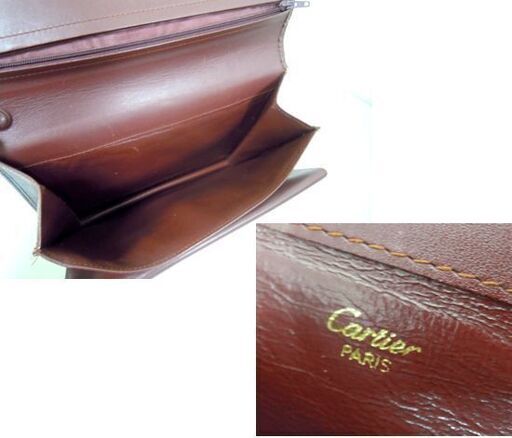 本物 Cartier セカンドバッグ マストライン クラッチバッグ ボルドー カルティエ 札幌市北区屯田