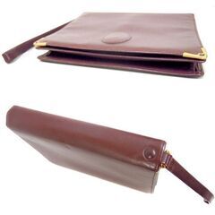 本物 Cartier セカンドバッグ マストライン クラッチバッグ ボルドー カルティエ 札幌市北区屯田の画像