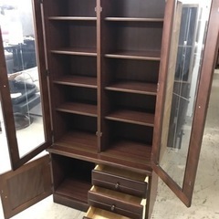 ☆値下げ☆取引場所　南観音　A2403-053 カップボード　キッチンキャビネット　汚れ　キズありの画像