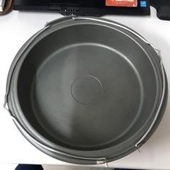 ☆値下げ☆O2403-045 ダイヤアルミ シルバーストーン加工 すき鍋 ゴールド 28cm 対応加熱機器不明 底裏面キズあり 中古  の画像