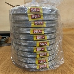 ふた アルミ蓋 アルミ箔スキレット 20cm BBQ バーベキュー用品 バーベキュー皿 BBQ皿  5枚入×10 在庫23個 の画像