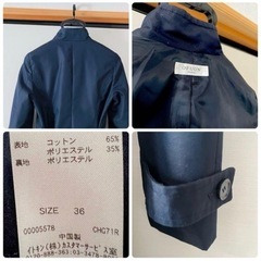 イトキン　トレンチコート　ショートトレンチコート　スプリングコート　OFUONの画像
