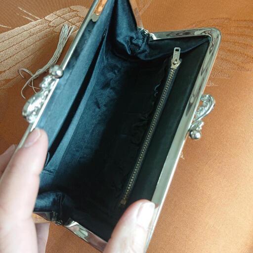 ワニ革小物入れブラウン