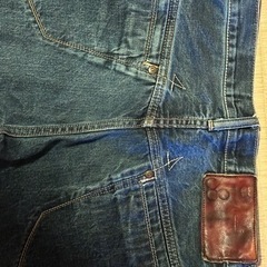 ジョンブル11502 ツイストジーンズデニムパンツ　レディースの画像