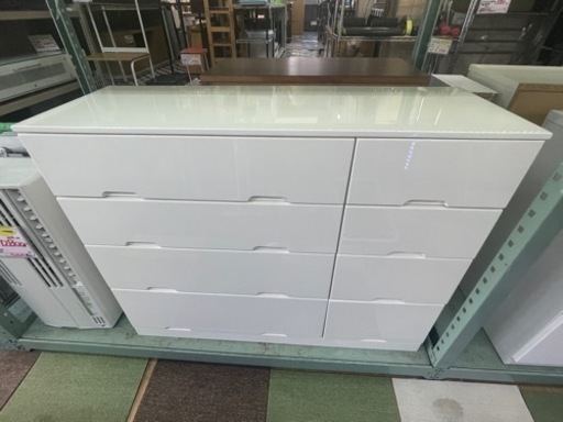 【リサイクルサービス八光】幅119.5㎝　株式会社マルミツ　エナメルホワイト　4段チェスト