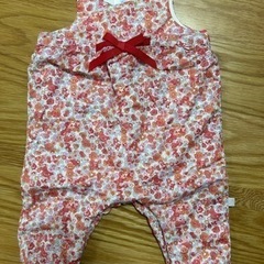 【差し上げます】jacadi花柄ロオーバーオール3m/60cm