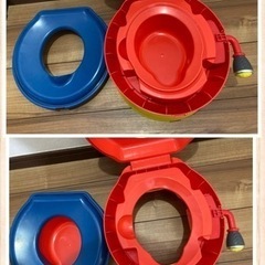 《お取引終了》【中古】トイトレ おまる ディズニー ミッキーマウス いす型おまる 踏み台になる ロードレーサー 車 トイレトレーニング インテリアに馴染む小さなトイレ イス 椅子 The first years  の画像