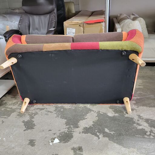 終 パッチワークソファ 2Pソファ W135×H72×D65cm 24c菊MZ