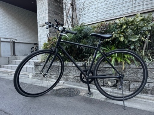 【3/10まで受け取りの方優先】クロスバイク 自転車 ブラック 黒 6段ギア付き 27インチ