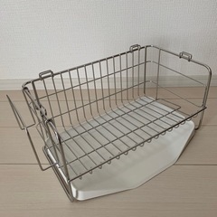 【KEYUCA 】水切りラック　別売りドレイトレー　布巾掛け付き