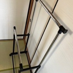 2段ハンガーラック　黒の画像