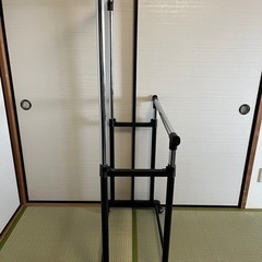 2段ハンガーラック　黒の画像