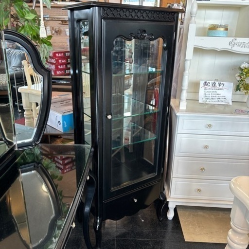 ロココ キュリオケース コレクションケース ガラスケース ショーケース ケース エレガント クラシック クラシカル 収納