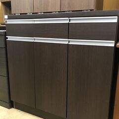 【FU754】★ キッチンラック  ブラウン  90✕41✕89  キッチン収納  キッチンボード  家具  堺市 深井 【ジャングルジャングル深井店】