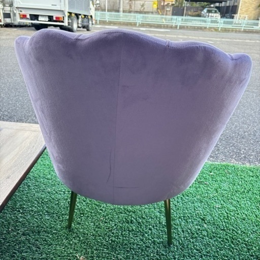 ミューズ ラウンジチェア シェルデザイン パープル チェア イス かわいい