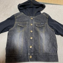 コムサイズム　ダメージ風パーカー
