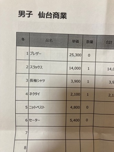 入学準備♪仙台商業⭐︎男子学生服⭐︎まとめて