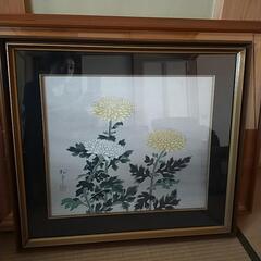 菊　　松亭作　日本絵画