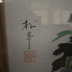 菊　　松亭作　日本絵画の画像