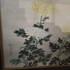 菊　　松亭作　日本絵画の画像