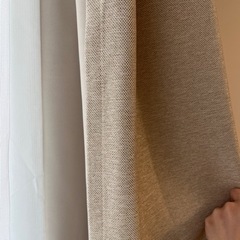 ニトリ　カーテン　幅100×丈190cm×2枚の画像