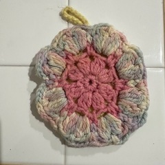 アクリル毛糸タワシ手作り