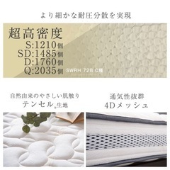 ポケットコイル マットレス クイーン Qの画像