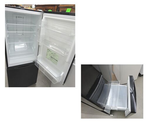 西岡店 冷蔵庫 2ドア 153L 2018年製 東芝 GR-M15BS ブラック TOSHIBA 100Lクラス