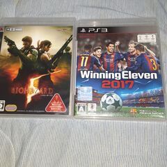 ＰＳ３ソフト４本（みんゴル６、ＧＴ６、、バイオハザード、ウイニングイレブン２０１７)中古の画像