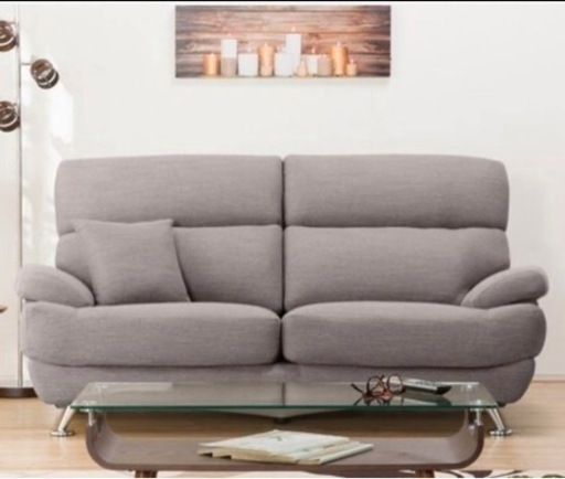 ニトリ3人用布張りソファ(NポケットA13 DR-BE