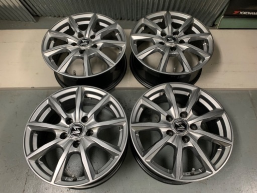美品★16×6.5J 5H114.3 ＋46　シルバーメタリック　4本価格　安心の検品済み　岩手県盛岡市