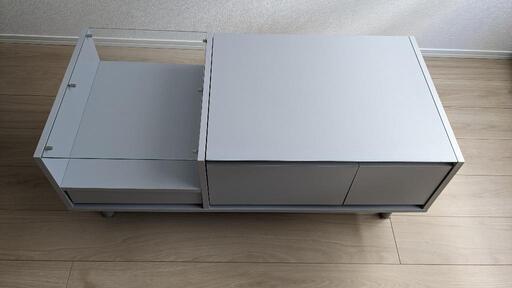 Lowya ドレッサーテーブル ディスプレイ収納付き 可動ミラー付き