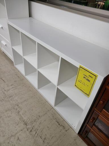 J4432　IKEA　イケア　収納棚　カラックス　ホワイト　クリーニング済み　【リユースのサカイ柏店】