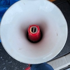 【現物確認歓迎】近日処分予定】拡声器　マイク　サイレン付きの画像