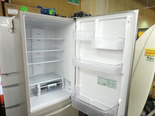 西岡店 冷蔵庫 315L 3ドア 2017年製 日立 真空チルド HITACHI R-K320GV ライトブラウン 300Lクラス