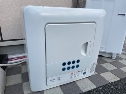 TOSHIBA 東芝 衣類乾燥機 ED-60C 6kg 新花粉フィルター ターボパワー乾燥 からみまセンサー ピュアホワイト 動作確認済 100V 2019年製
