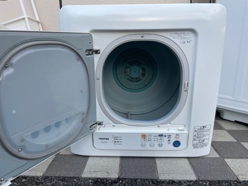 TOSHIBA 東芝 衣類乾燥機 ED-60C 6kg 新花粉フィルター ターボパワー乾燥 からみまセンサー ピュアホワイト 動作確認