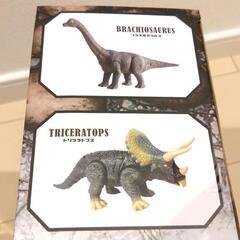 ジェラシックフィギュア２点セット【ブラキオサウルス、トリケラトプス】の画像