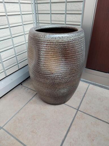 昭和レトロ　信楽焼傘立て