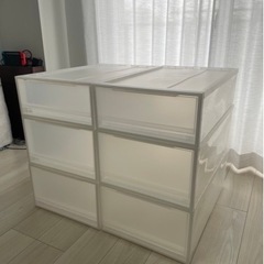 新品未使用！ 無印良品 プラスチックチェスト 6個セットの画像