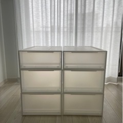 新品未使用！ 無印良品 プラスチックチェスト 6個セットの画像