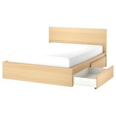 【受渡し決定IKEA MALM マルム ダブルベッド