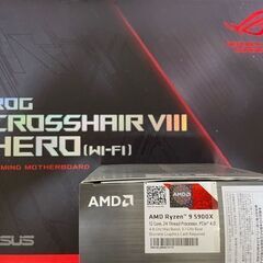 【掲載本日まで】Ryzen9 5900X、ROG CROSSHAIR Ⅷ（X570）、TRIDENT Z NEO DDR4 3200mhz 32G×2、RX6900XT　自作ゲーミング PCの画像